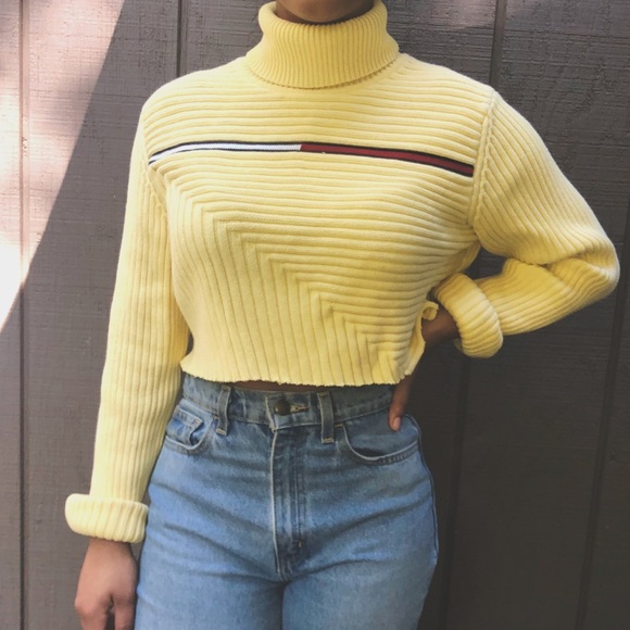 Tommy Hilfiger Sweaters - Vintage Tommy Hilfiger Crop Turtleneck Sweater